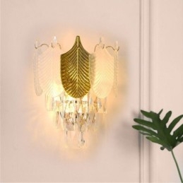 Arandela de cristal Luminária de parede moderna Base 2X