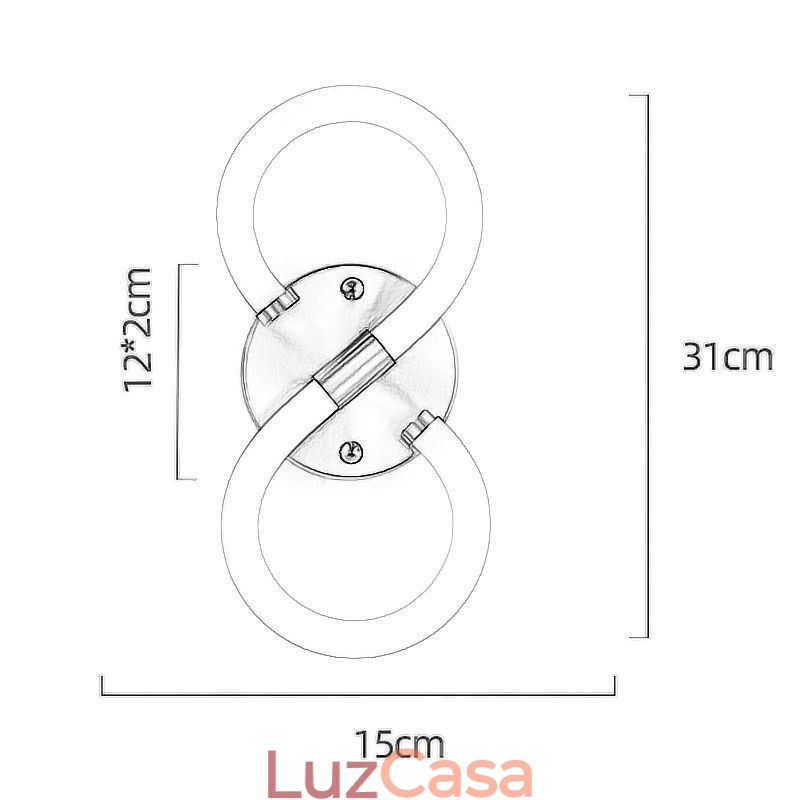 Número Luz Numeral Árabe 8 Lâmpadas
