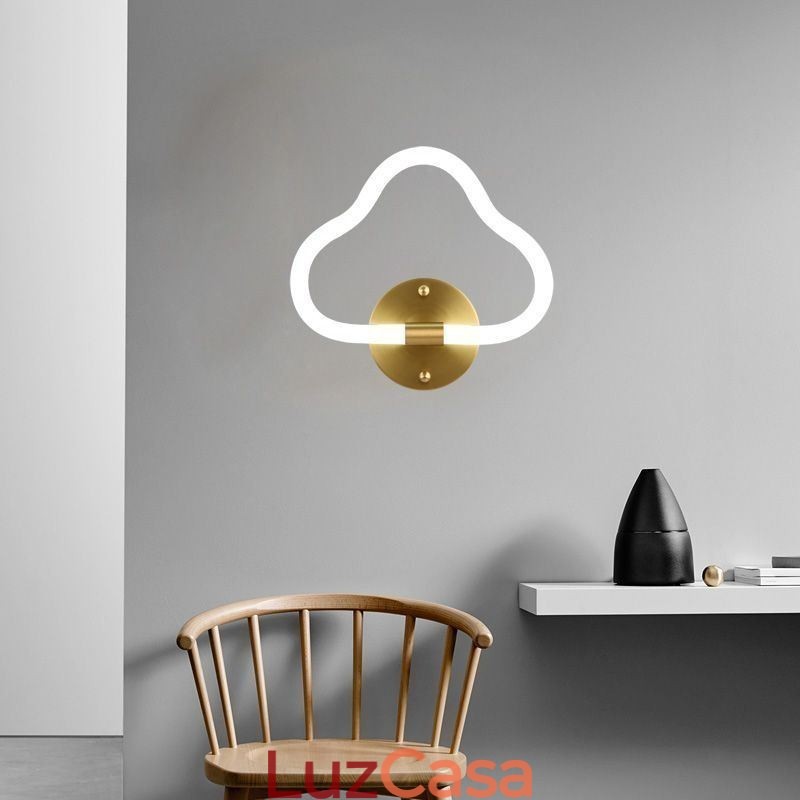 Luz de parede em forma de nuvem, arte, luzes decorativas