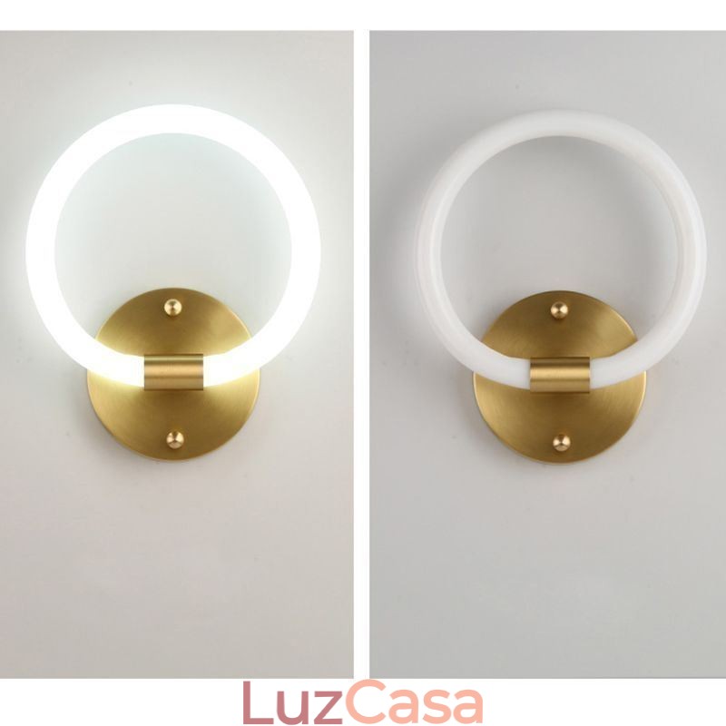 Luminárias de parede modernas Arandelas de parede redondas Tricolor Escurecimento