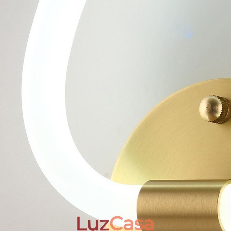 Luminária de parede interna moderna em formato de coração