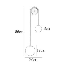 Luminária de parede de vidro globo, luminária de parede moderna de latão
