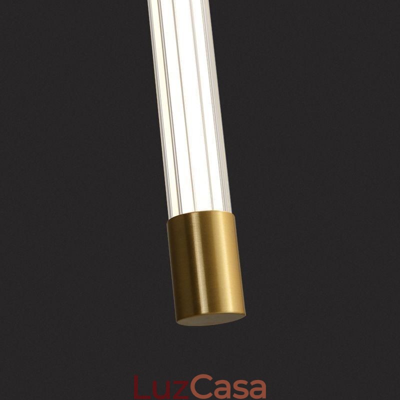 Luminária de parede moderna em tira de acrílico de latão