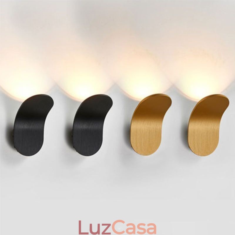 Luminária de parede minimalista de alumínio com arandela