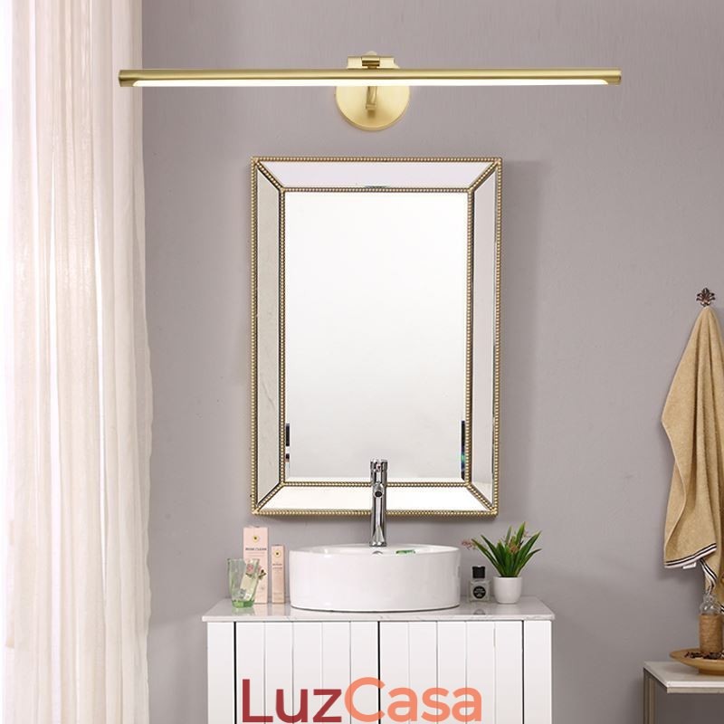 Luminária de parede de acrílico com luz frontal de espelho nórdico