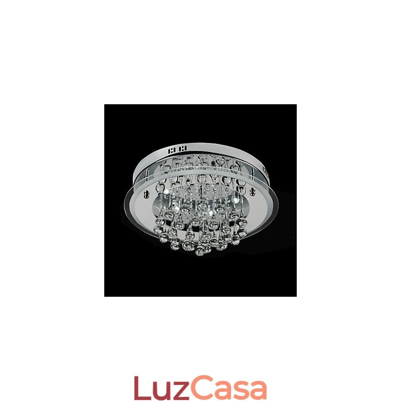 Moderno Contemporâneo Cromado Cristal Montagem Embutida