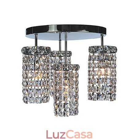 Luminárias de cristal contemporâneas embutidas com 4 luzes Luminárias de cristal contemporâneas embutidas com 4 luzes