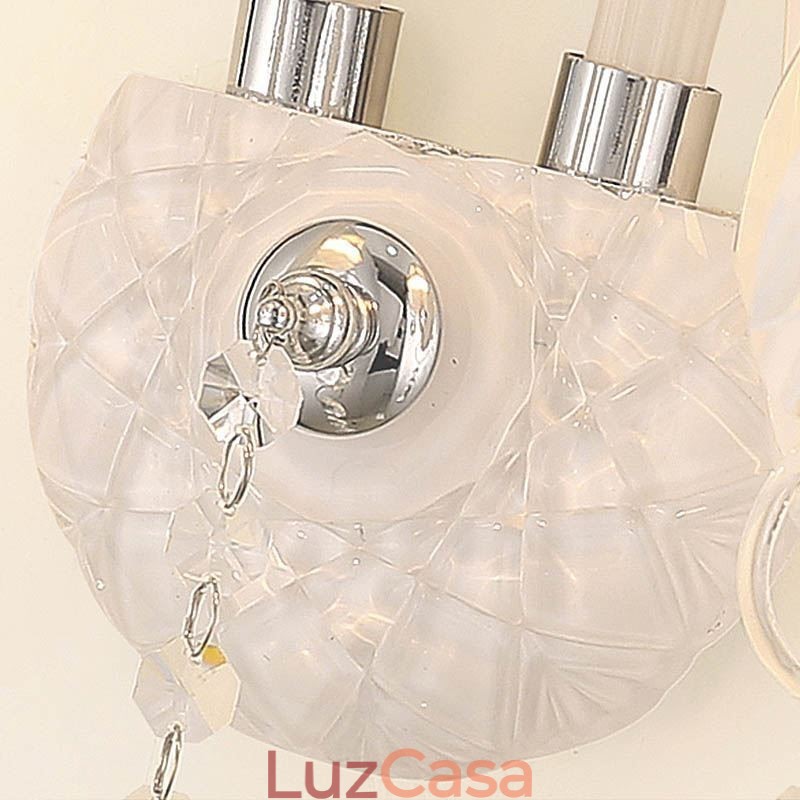 Luminária de parede elegante de cristal estilo europeu clássico