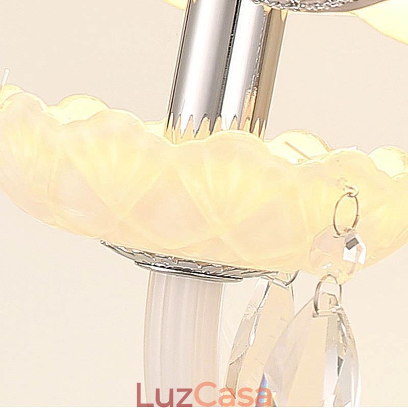 Luminária de parede elegante de cristal estilo europeu clássico