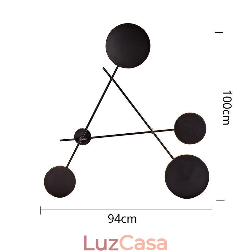 Luminária de parede moderna com formato geométrico em ferro