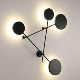 Luminária de parede moderna com formato geométrico em ferro
