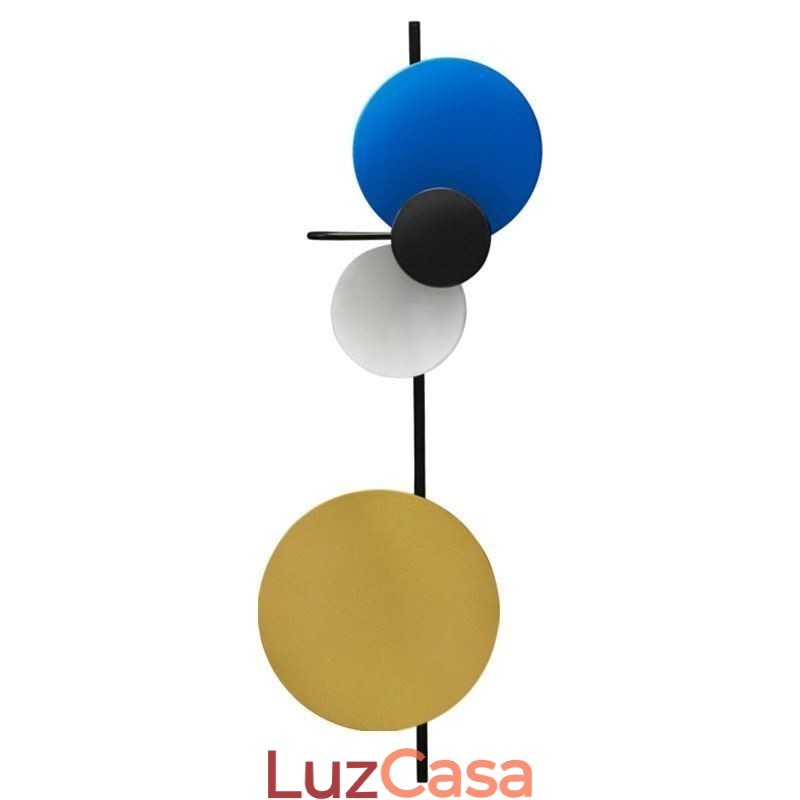 Luminária de parede moderna Luminária de parede circular Iluminação colorida para casa Iluminação de cabeceira