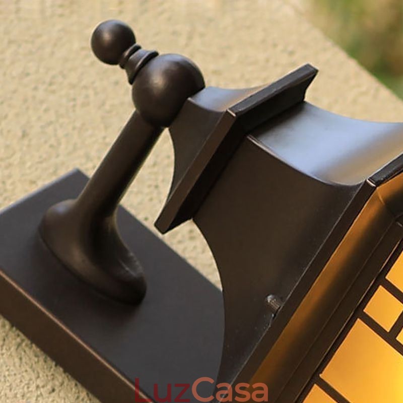 Luminária de parede externa chinesa com grade de janela à prova d'água