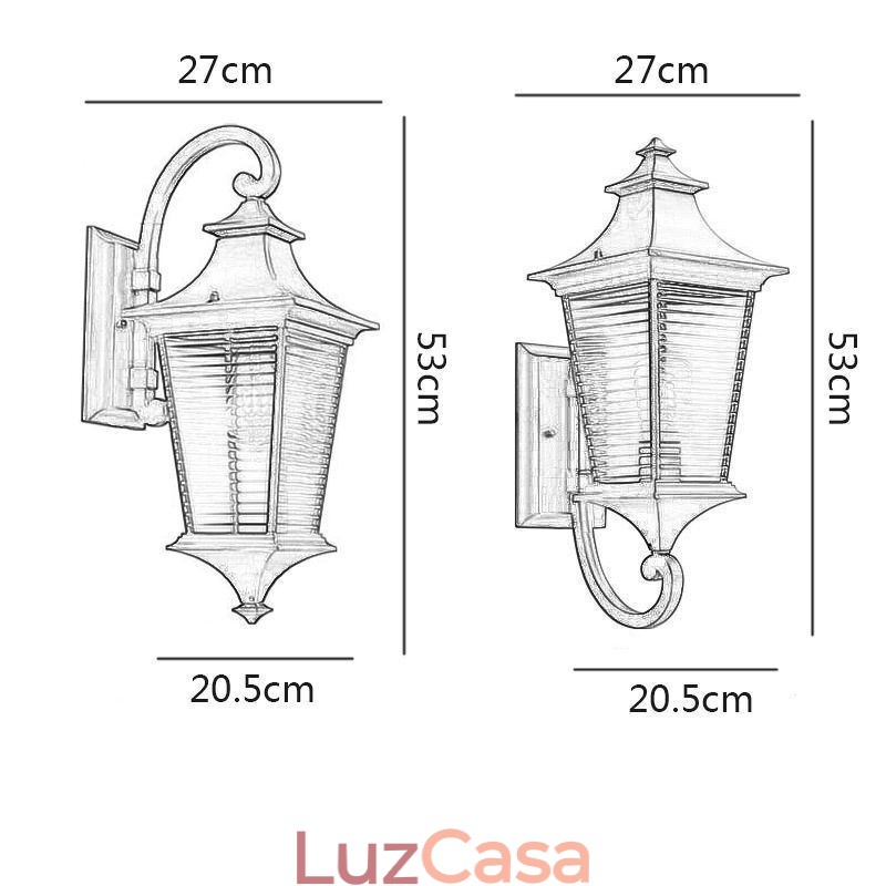Luz externa moderna à prova d'água gazebo luz de parede pátio corredor jardim varanda