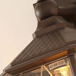 Luminária de parede externa chinesa com cabeça única, à prova d'água, com streamer, para parede