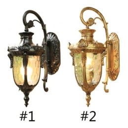 Luz externa europeia à prova d'água cabeça única luz de parede pátio corredor jardim