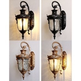 Luz externa europeia à prova d'água cabeça única luz de parede pátio corredor jardim