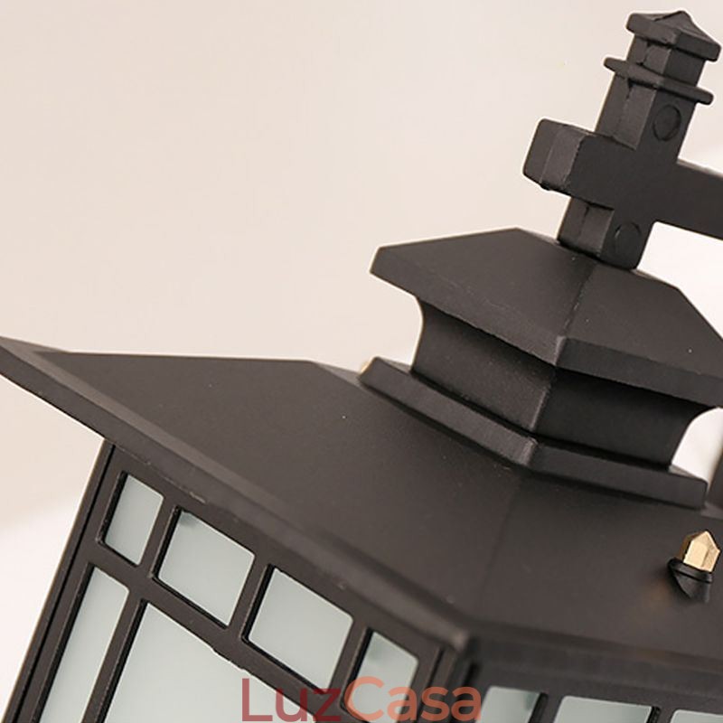 Estilo chinês luz externa à prova d'água pavilhão forma parede luz jardim varanda