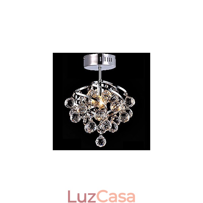 Lustre moderno contemporâneo tradicional clássico country cristal cromado cristal pingente luz