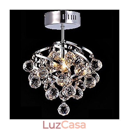 Lustre moderno contemporâneo tradicional clássico country cristal cromado cristal pingente luz