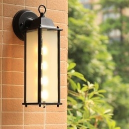 Aplique de parede europeu para exterior à prova d'água coluna quadrada luz de parede pátio jardim varanda