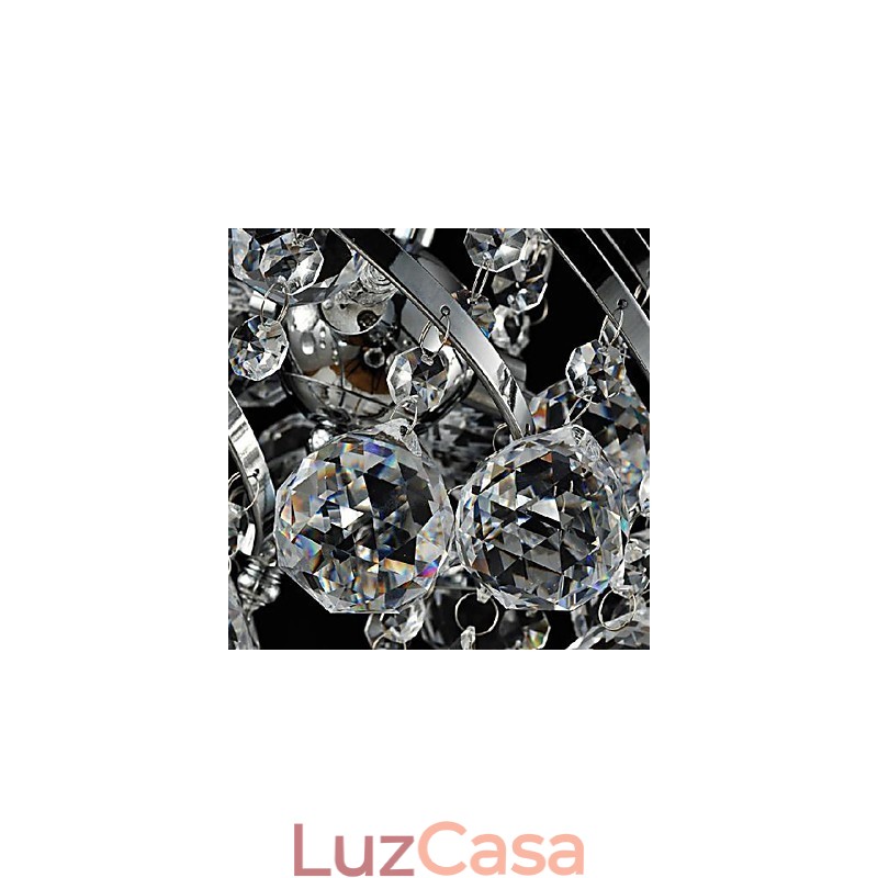 Lustre moderno contemporâneo tradicional clássico country cristal cromado cristal pingente luz