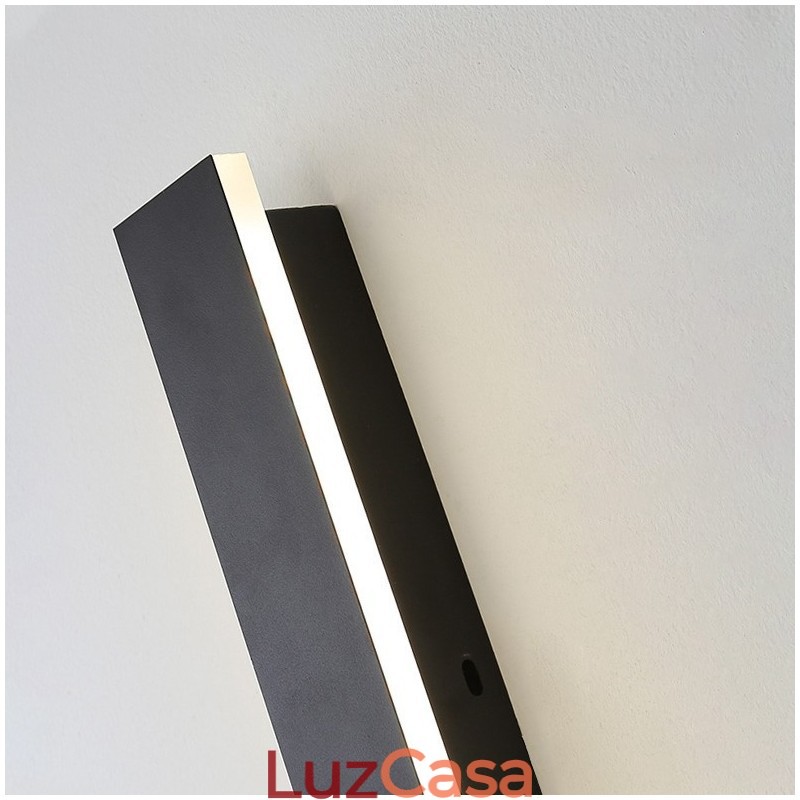 Luminária de parede contemporânea moderna e longa para áreas externas, arandela, luz de parede IP 44 para varanda, pátio, jardim