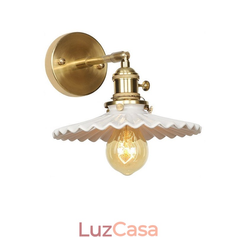 Luminária de parede moderna com cúpula de cerâmica