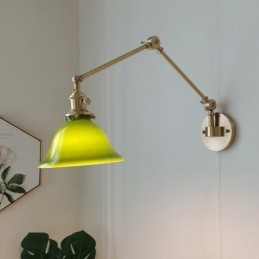 Luminária de parede moderna com cúpula de vidro