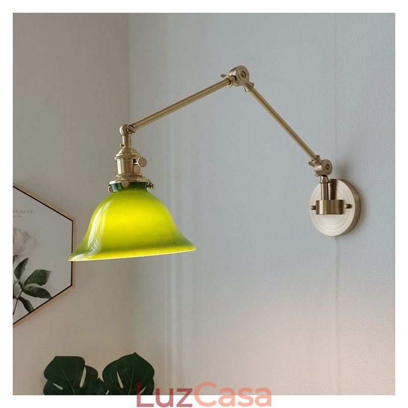 Luminária de parede moderna com cúpula de vidro
