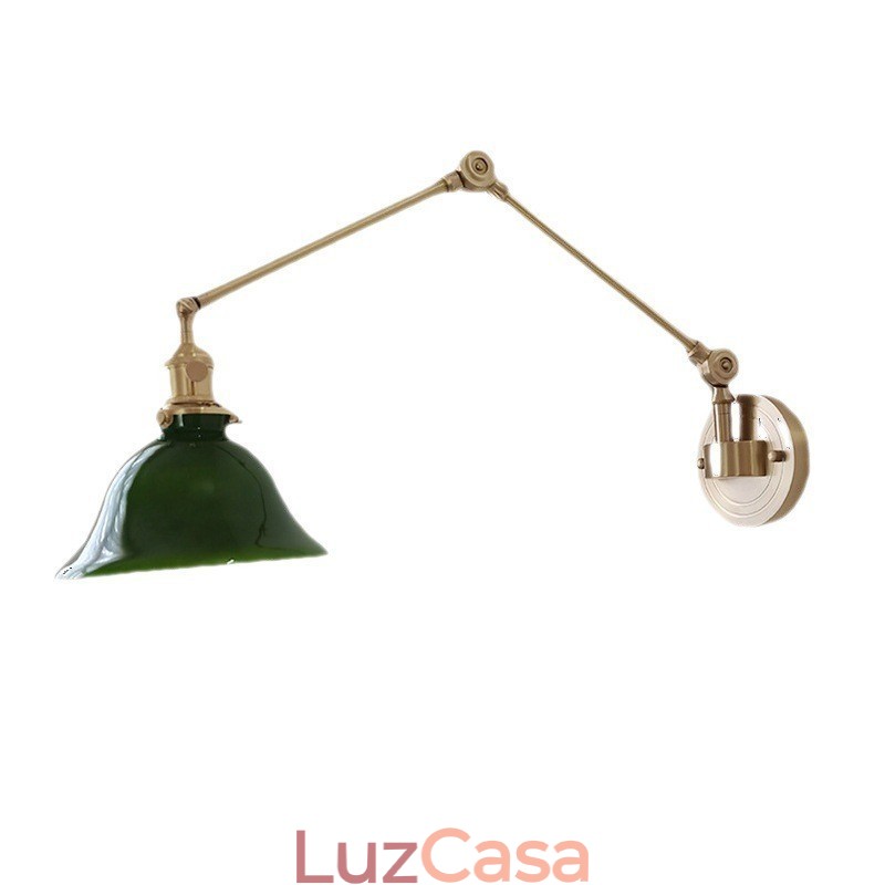 Luminária de parede moderna com cúpula de vidro