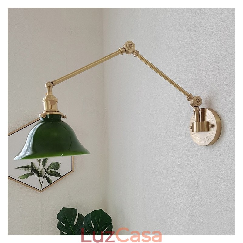Luminária de parede moderna com cúpula de vidro
