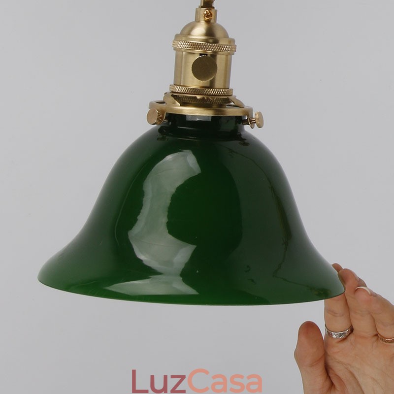 Luminária de parede moderna com cúpula de vidro