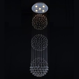 Moderno Contemporâneo Cristal Cromado Metal Montagem Embutida
