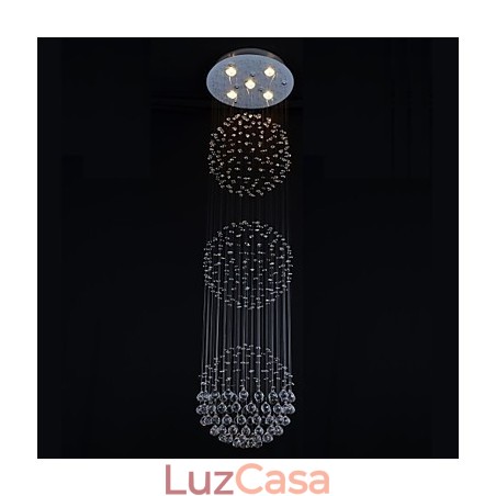 Moderno Contemporâneo Cristal Cromado Metal Montagem Embutida