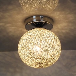 Globo de lanterna moderno e contemporâneo, metal cromado, montagem embutida