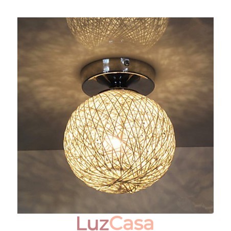 Globo de lanterna moderno e contemporâneo, metal cromado, montagem embutida