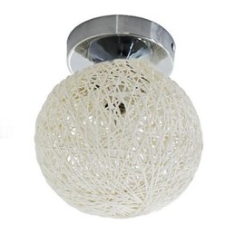 Globo de lanterna moderno e contemporâneo, metal cromado, montagem embutida