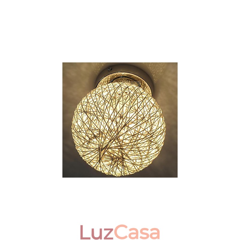 Globo de lanterna moderno e contemporâneo, metal cromado, montagem embutida