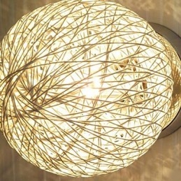 Globo de lanterna moderno e contemporâneo, metal cromado, montagem embutida