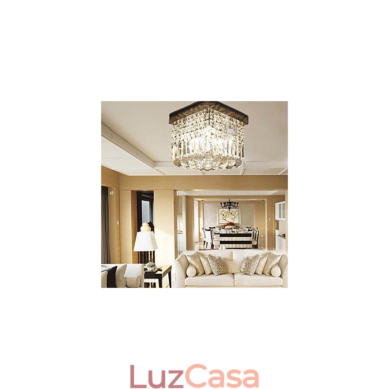 Moderno Contemporâneo Cristal Metal Montagem Embutida