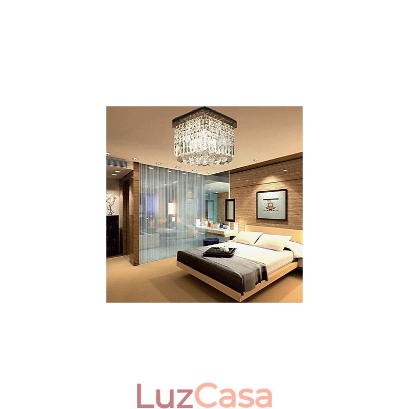 Moderno Contemporâneo Cristal Metal Montagem Embutida