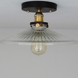 American Countryside Industrial Retro Mesa Teto Lâmpada 110V espiral Vidro Transparente Decoração de Casa iluminação