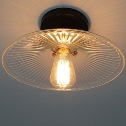 American Countryside Industrial Retro Mesa Teto Lâmpada 110V espiral Vidro Transparente Decoração de Casa iluminação