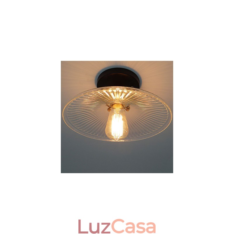 American Countryside Industrial Retro Mesa Teto Lâmpada 110V espiral Vidro Transparente Decoração de Casa iluminação