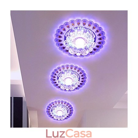 Luminária de teto de cristal Spotlight SMD 3W Lâmpada criativa Tubo de luz colorida Luz de cúpula colorida Luminária de teto de cristal Spotlight SMD 3W Lâmpada criativa Tubo de luz colorida Luz de cúpula colorida