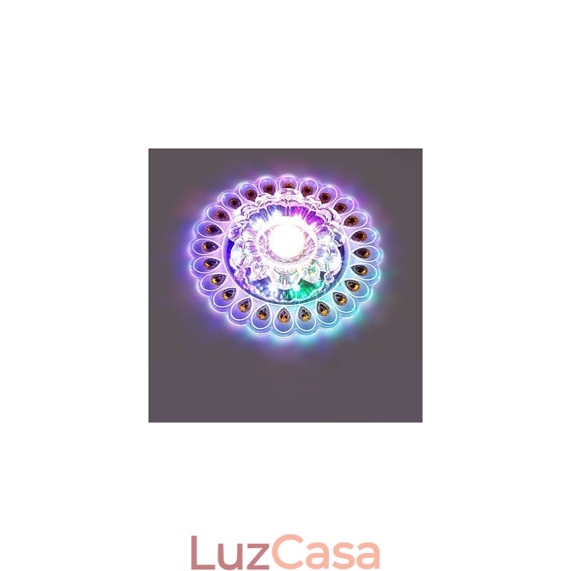 Luminária de teto de cristal Spotlight SMD 3W Lâmpada criativa Tubo de luz colorida Luz de cúpula colorida