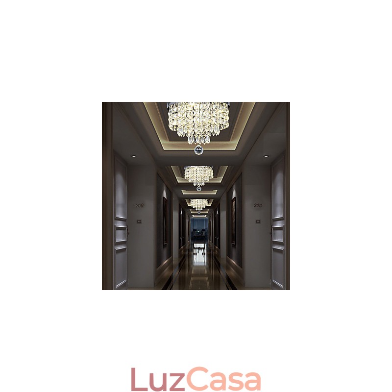 Moderno Contemporâneo Cristal Metal Montagem Embutida