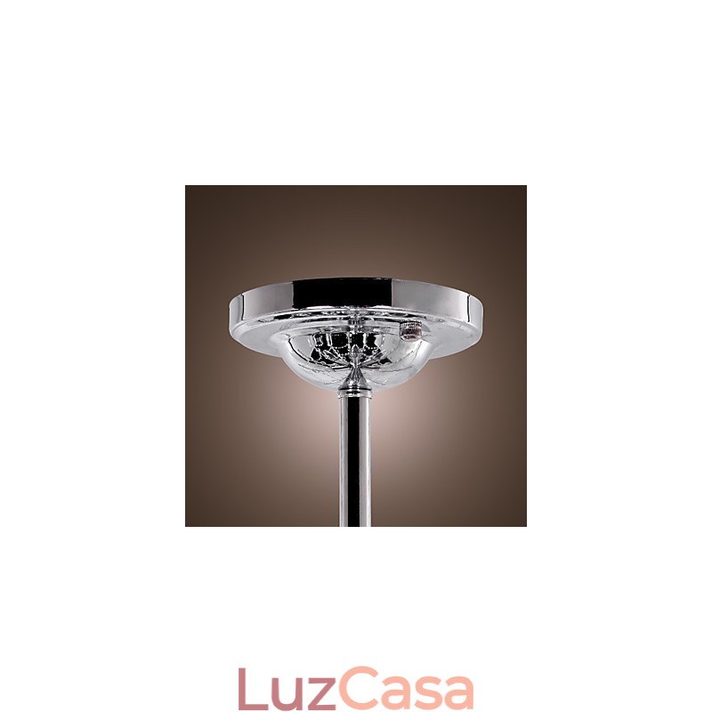 Lustre de cristal luxuoso com 6 luzes pendentes