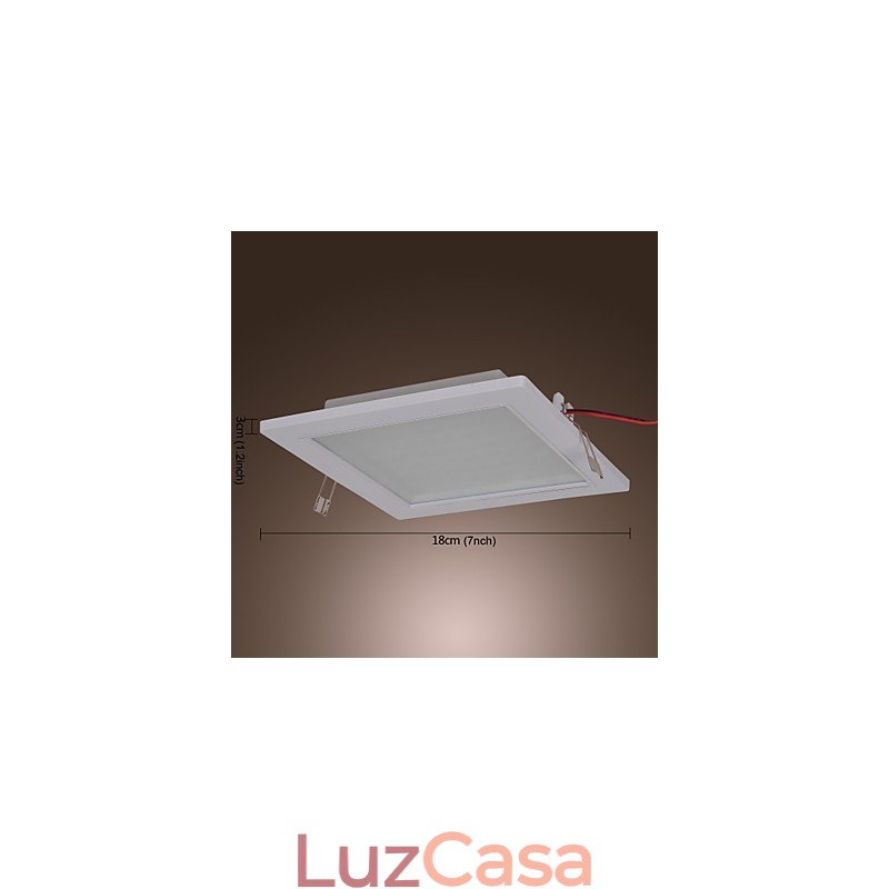 Luzes de montagem embutida modernas em formato quadrado